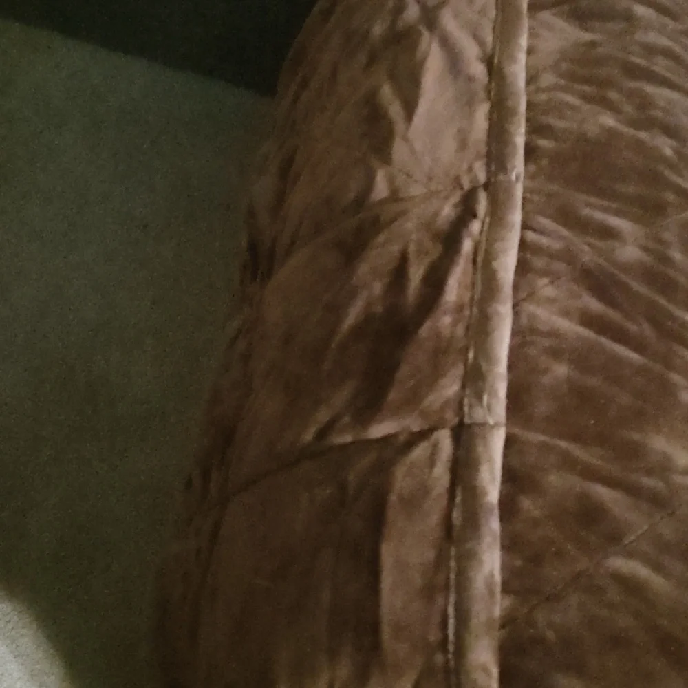 Anti slip thick velvet loveseat cover dark brown